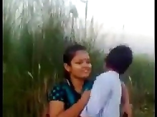 Desi Couple Romance And Kissing In Fields..